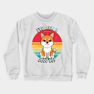 Cute orange dog is a good boy Crewneck Sweatshirt